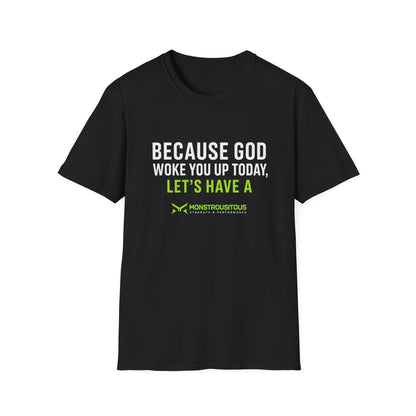 Monstrousitous Big F*cking Day Tee — black, front