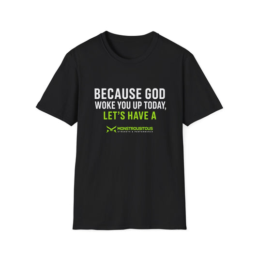 Monstrousitous Big F*cking Day Tee — black, front